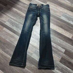 Affliction DPSR Jade Amber Hudson Jeans Bootcut 3D Special Dying Tech 24x33 138